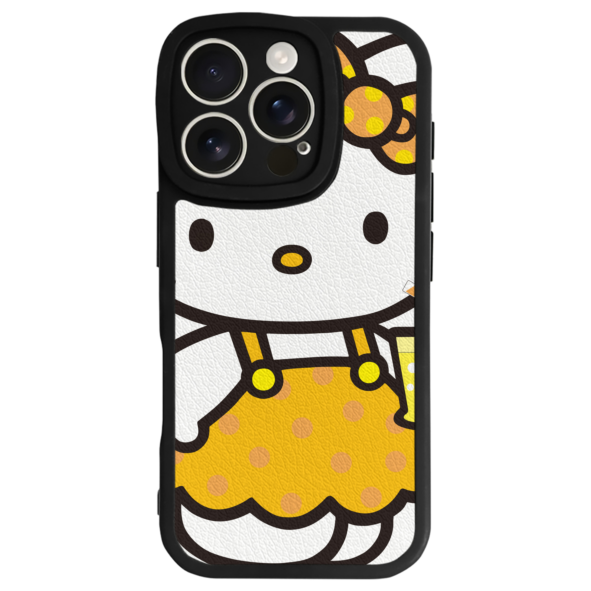 （画像用） Hello Kitty ハローキティ 【iPhone 16シリーズ対応】シリコンスマホケース（レザー調） 材質：シリコン
